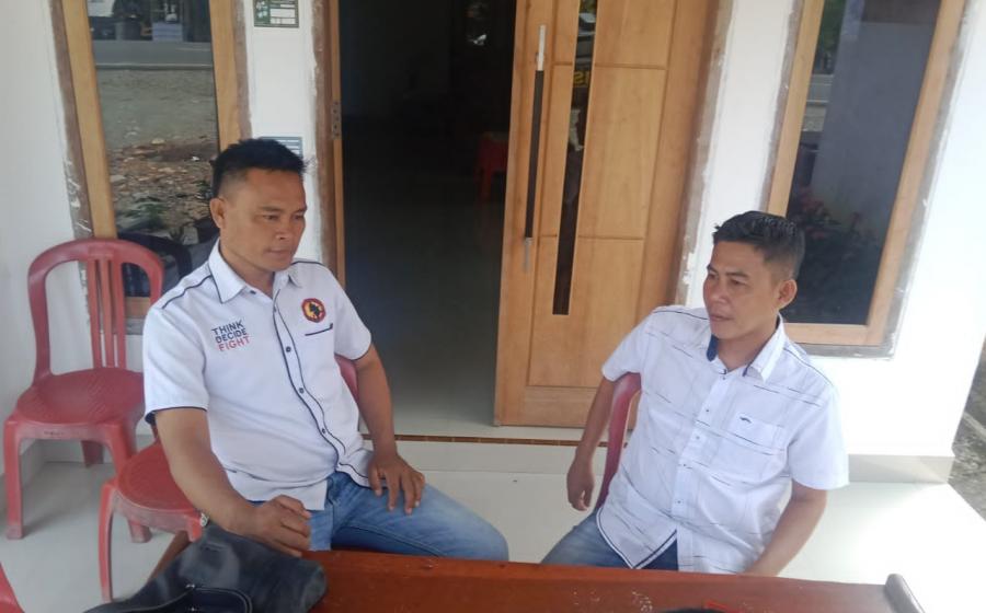 Sambangi Calon Kades Jelang Pilkades Serentak, Polsek Tanjung Kemuning Sampaikan Imbauan 