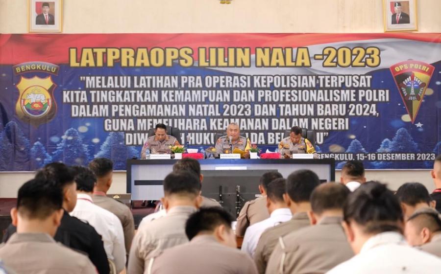 Persamaan Persepsi, Polda Bengkulu Gelar Latpraops Lilin Nala 2023