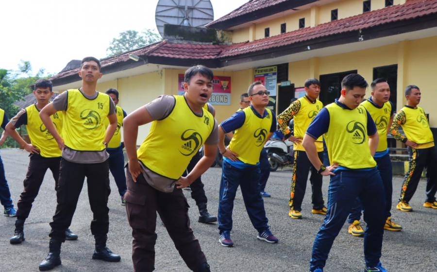 Personel Polres Lebong Ikuti Kesamaptaan Jasmani
