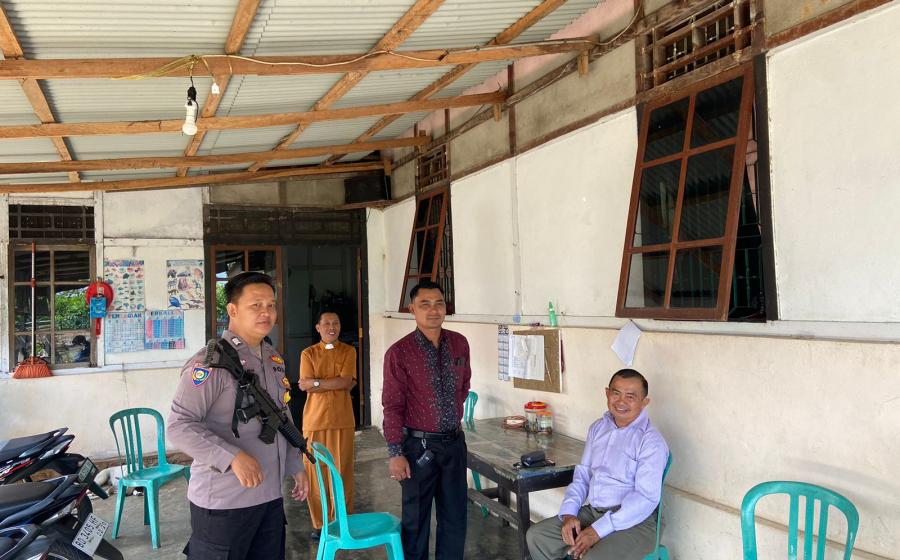 Polisi Berikan Pengamanan Ibadah Mingguan Umat Kristiani di Lebong