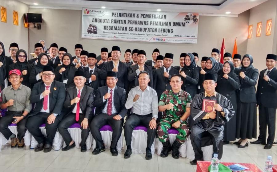 Kasat Reskrim Polres Lebong Hadiri Pelantikan dan Pengambilan Sumpah Jabatan Anggota Panwascam se-Kabupaten Lebong