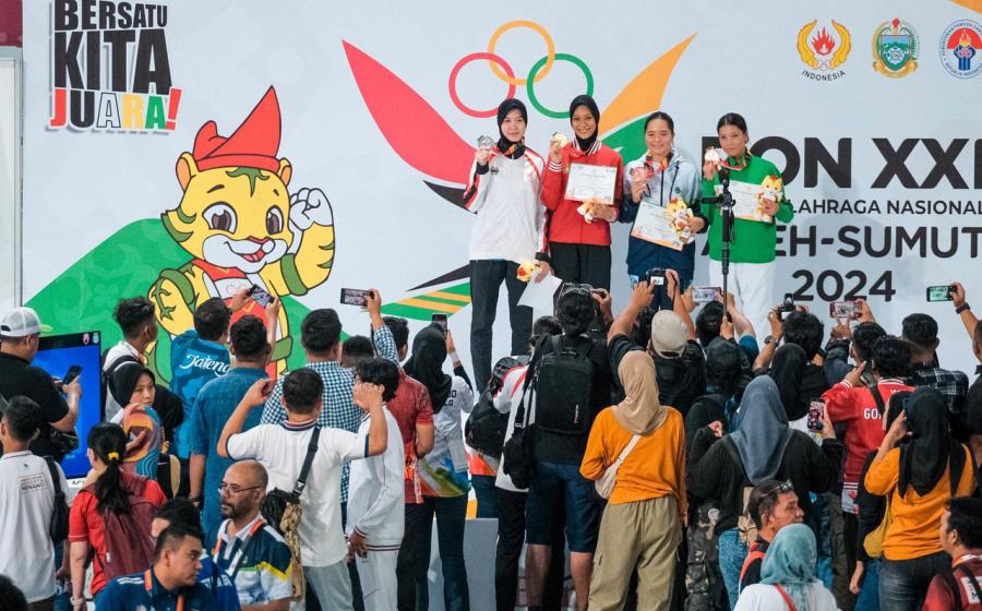 Atlet Taekwondo Polri Koleksi Emas, Perak dan Perunggu di PON XXI Aceh Sumut