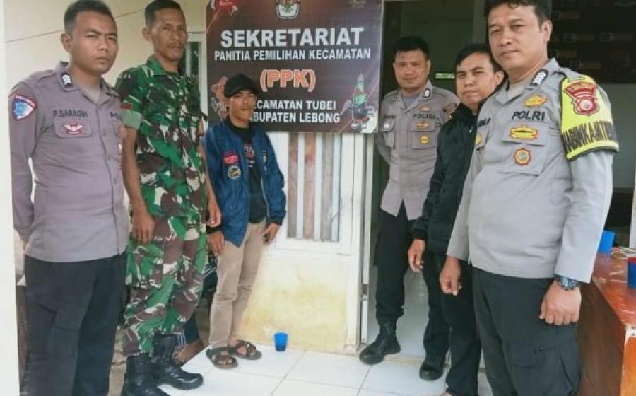 Polres Lebong Perketat Pengamanan PPK Tubei Untuk Pastikan Rekapitulasi Suara Aman