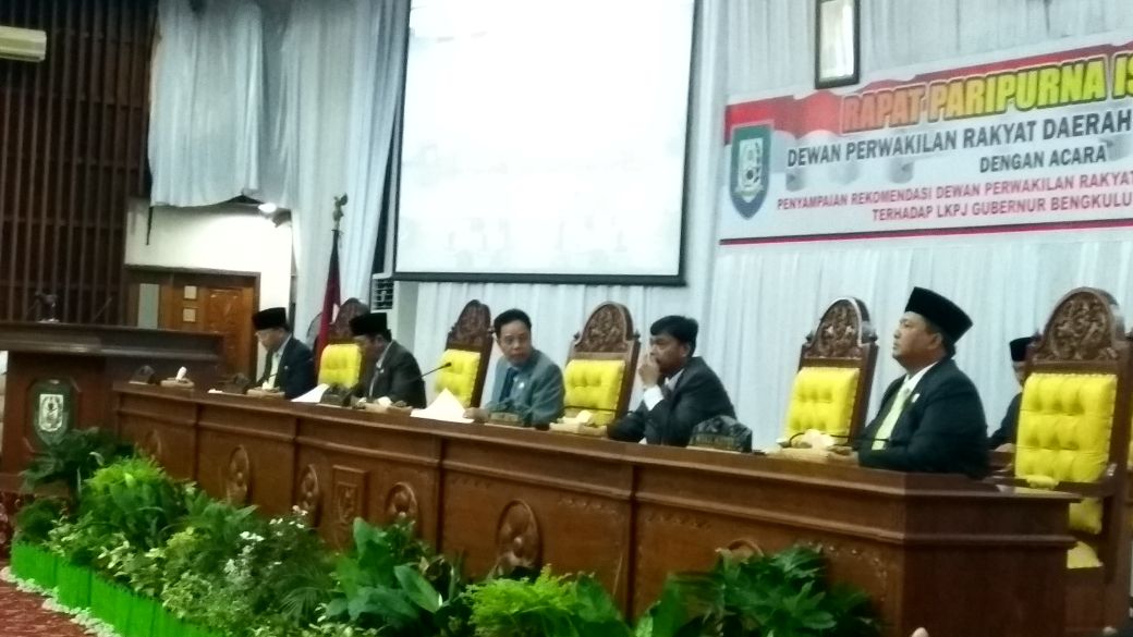 Paripurna Istimewa DPRD Provinsi Bengkulu 