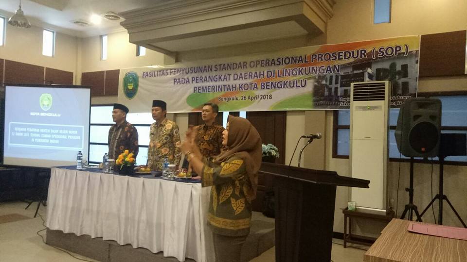 Organisasi Tata Laksana (Ortala) memfasilitasi Penyusunan standar operasional prosedur (SOP) Pada OPD Kota Bengkulu