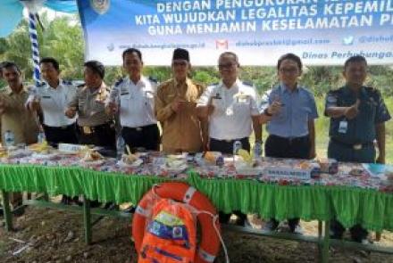 Dishub Provinsi Gelar Pembinaan Keselamatan Pelayaran Desa Pasar Bantal