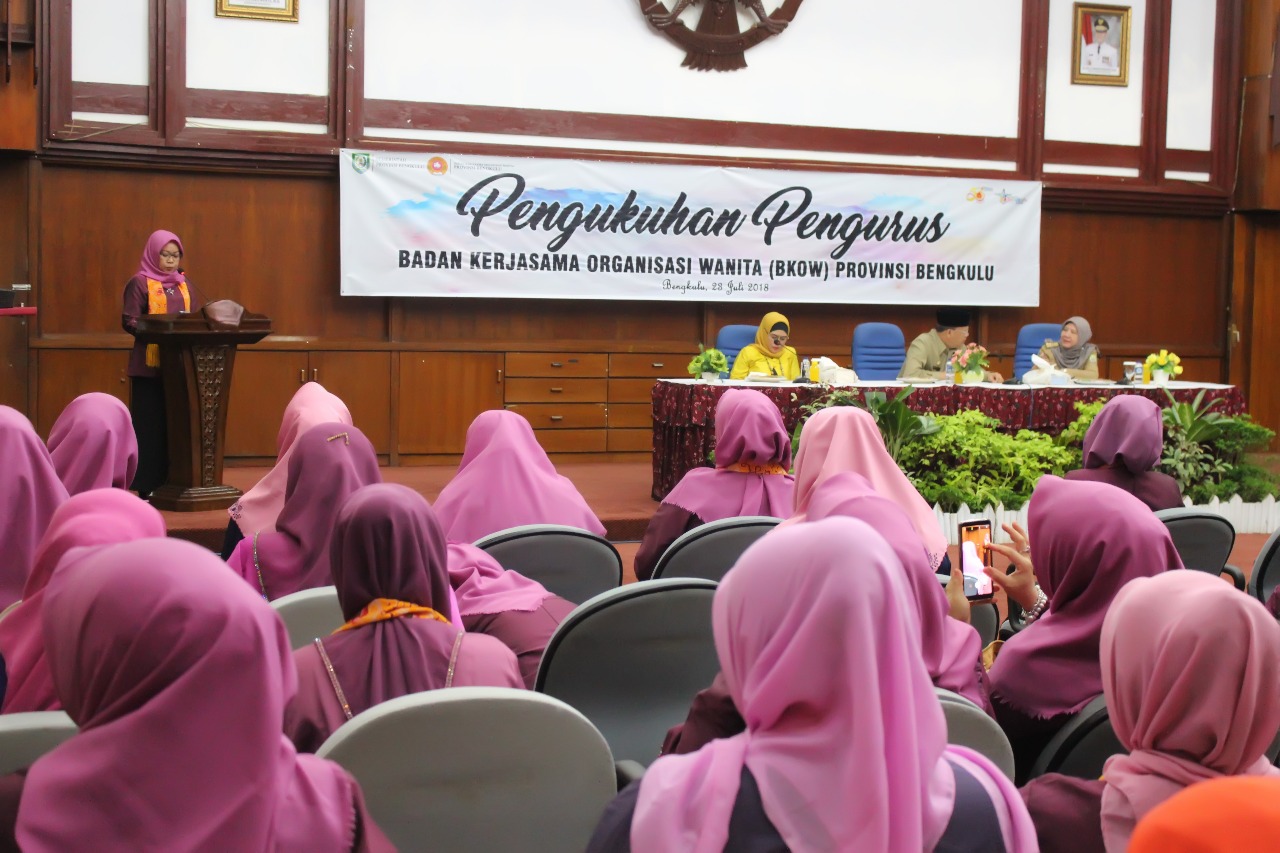 Badan Kerjasama Organisasi Wanita Provinis Bengkulu Dikukuhkan