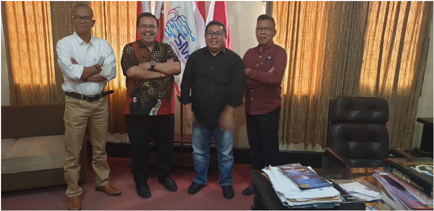 Pengurus SMSI Pusat saat menerima kunjungan KIP dan KONI Jawa Tengah 