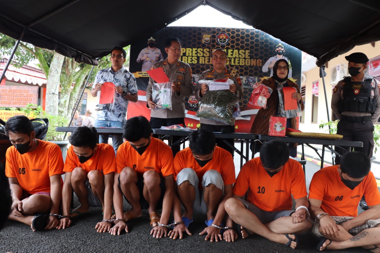  Polres RL Tangkap 6 Terduga Pelaku Kasus Narkoba