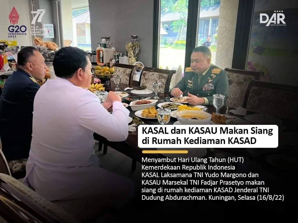 Pimpinan 3 Matra TNI Kumpul di Rumah KSAD Usai Pidato Kenegaraan Presiden, ini yang Dibahas