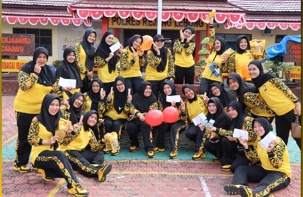 Sambut Hari Polwan, Polres Rejang Lebong Olahraga dan Fun Games