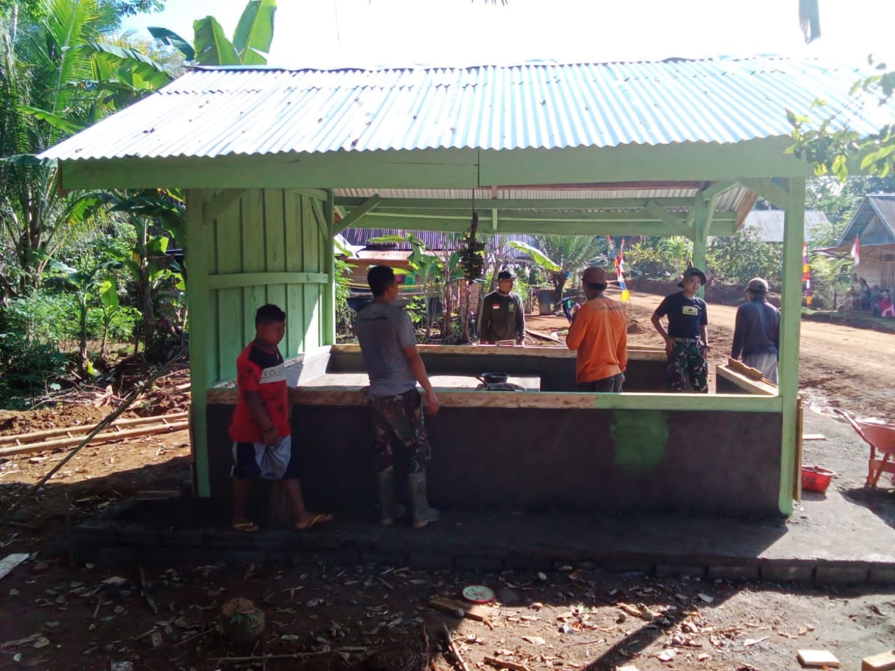 Pos Kamling di TMMD ke-114 Kodim 0423/BU Hampir Rampung