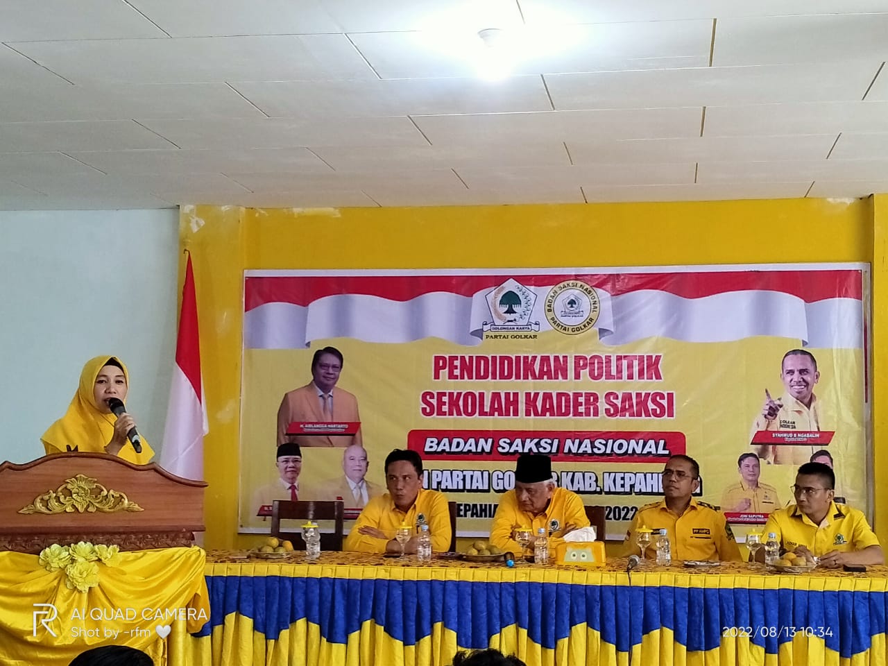 Badan Saksi Nasional Partai Golkar (BSNPG) Kepahiang mengadakan Pendidikan Politik Sekolah Kader Saksi Sabtu (13/8/22) di Kantor DPD II Partai Golkar Kepahiang. Ketua BSN Partai Golkar Pusat Syahmud B Ngabalin menyampaikan pendidikan politik sekolah kader saksi merupakan program mengejawantahkan program BSN pusat ke daerah-daerah untuk memberikan pembelajaran politik kepada kader Partai Golkar.