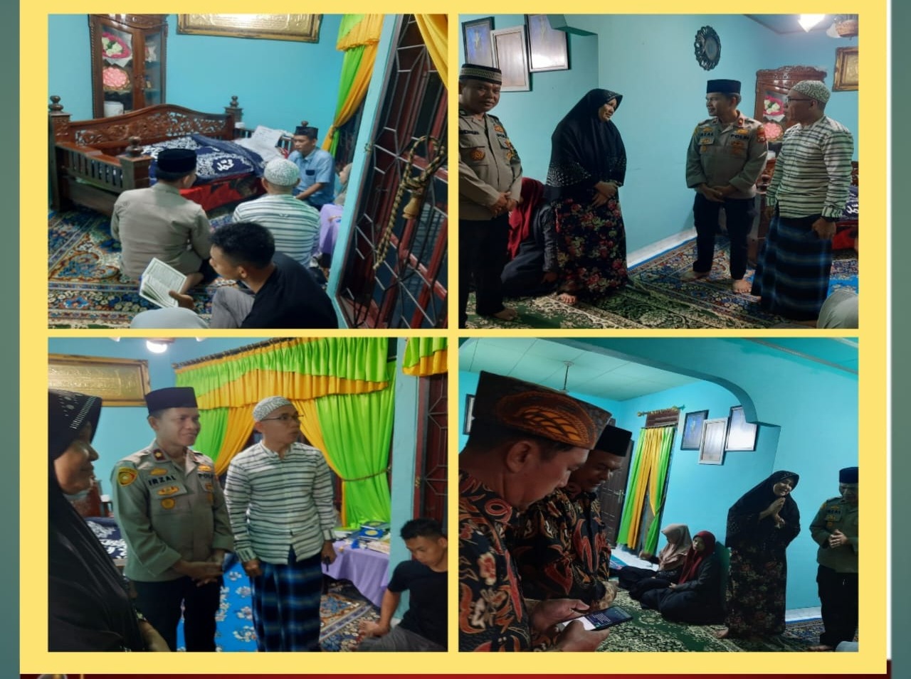 Bhabinkamtibmas Polsek Teluk Segara Sambang Duka di Rumah Warga Sukamerindu