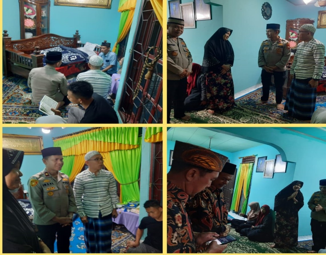 Bhabinkamtibmas Polsek Teluk Segara Sambang Duka ke Rumah Warga Binaannya di Kelurahan Sukamerindu