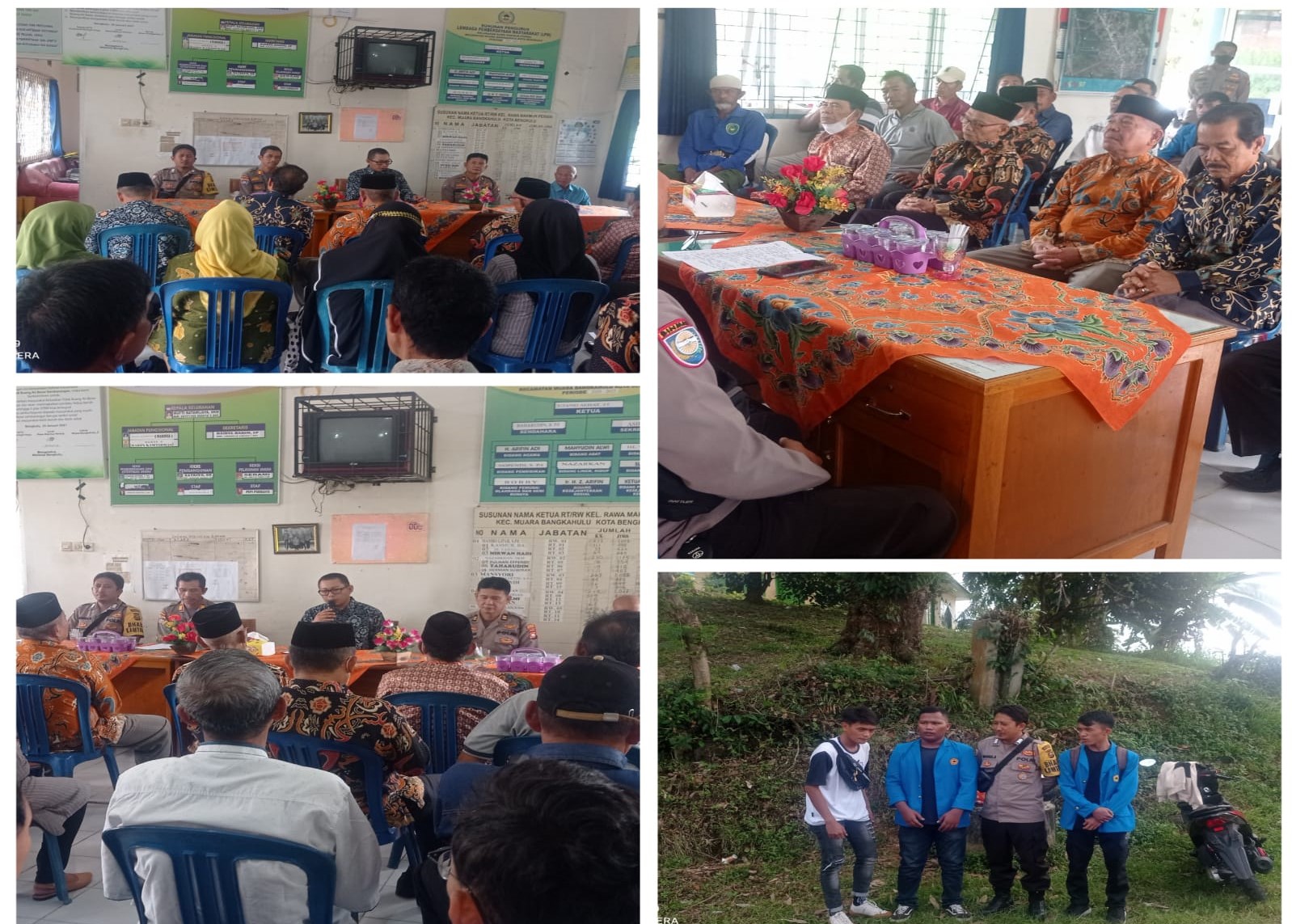 Wujudkan Kamtibmas di Masyarakat, Bhabinkamtibmas Polsek Muara Bangkahulu Hadiri Penyuluhan Harkamtibmas 