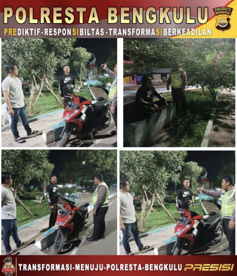 Polsek Muara Bangkahulu Sambang Dialogis di Simpang Pos Tugu Hiu 