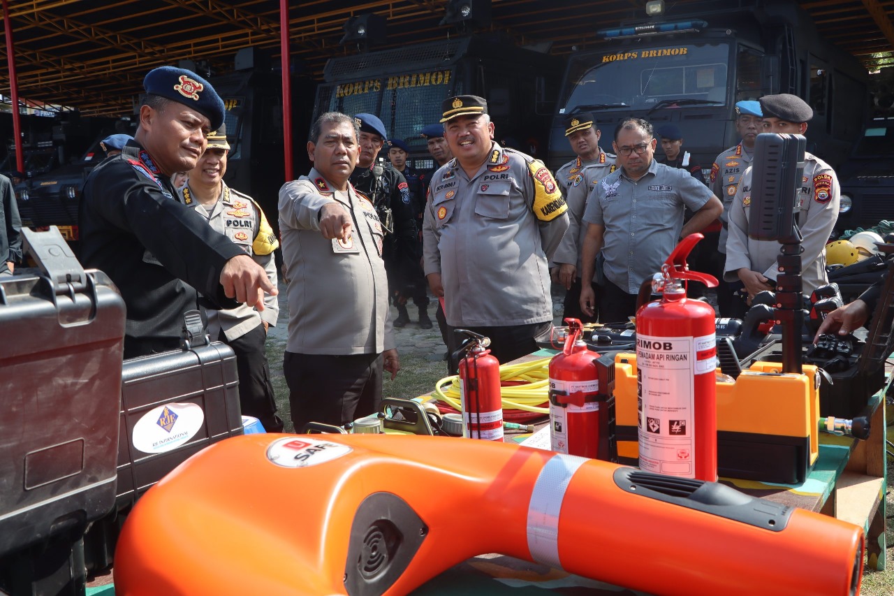 Pastikan Kesiapan dan Kemanan Jelang Pemilu 2024, Wakapolda Gelar Apel Pasukan dan Peralatan 