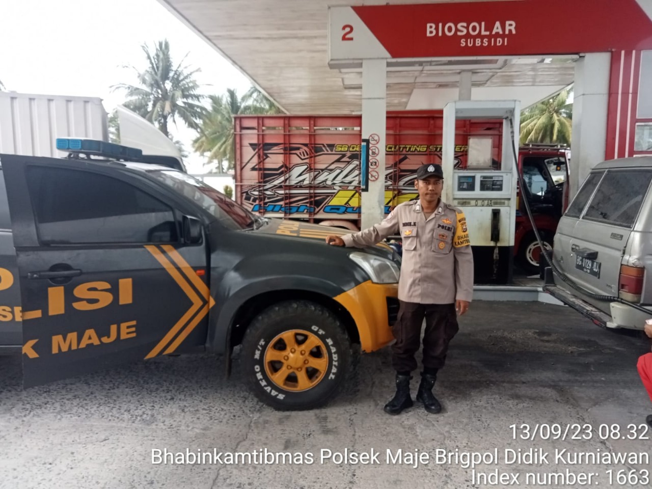 Polsek Maje Berikan Pengamanan dan Pengawasan Penyaluran BBM di SPBU Numan Jaya