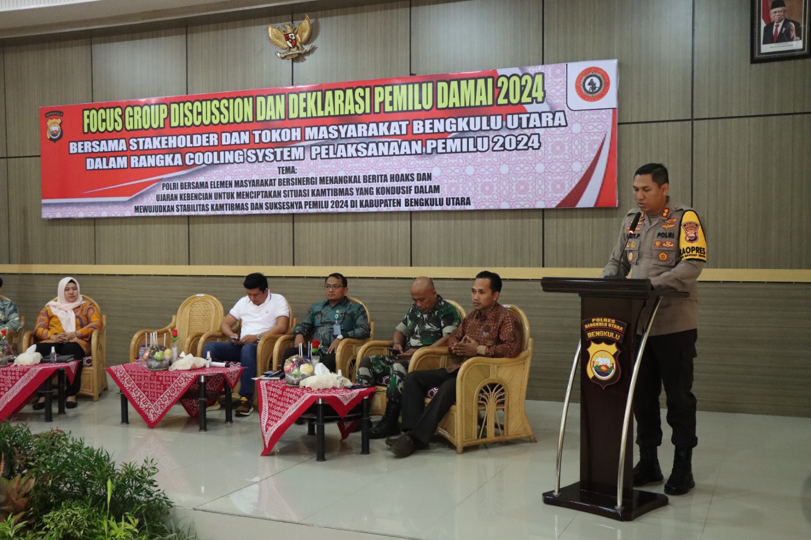 Polres Bengkulu Utara Gelar FGD dan Deklarasi Pemilu Damai