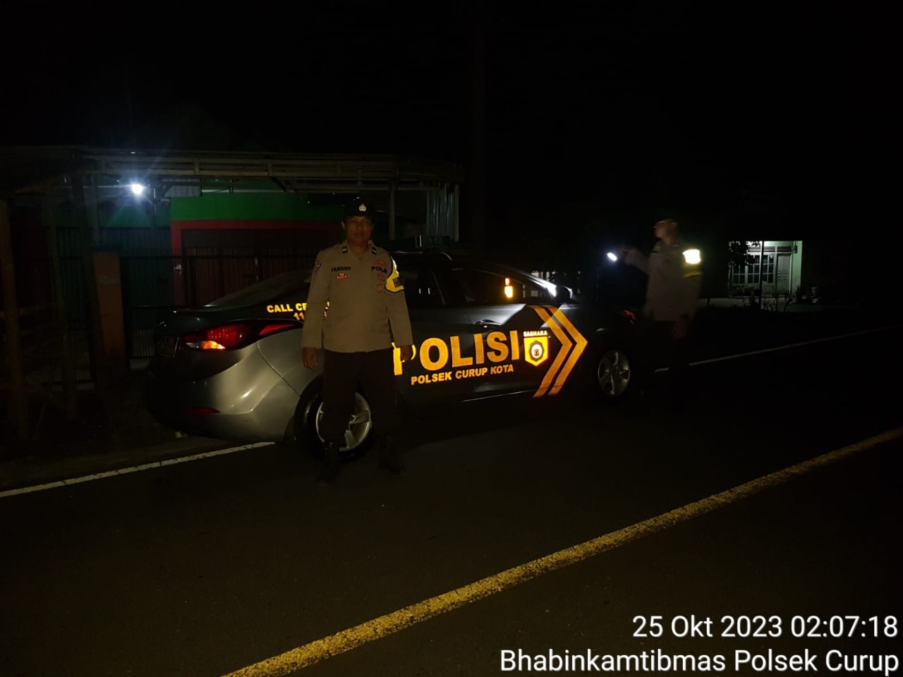 Amankan Situasi, Polsek Curup Gelar Patroli Hingga Dini Hari