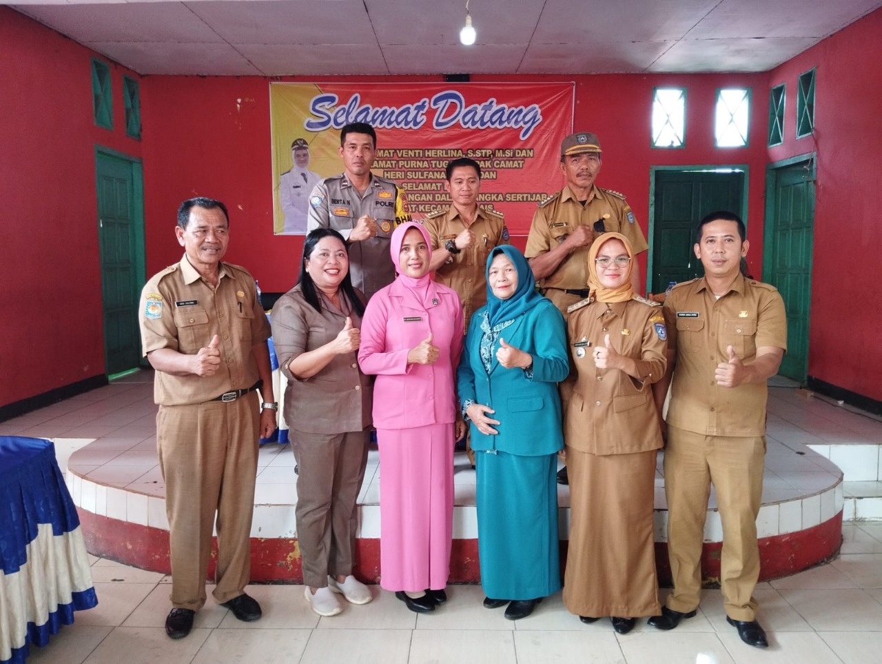 Polsek Lais Hadiri Serah Terima dan Pisah Sambut Camat Lais