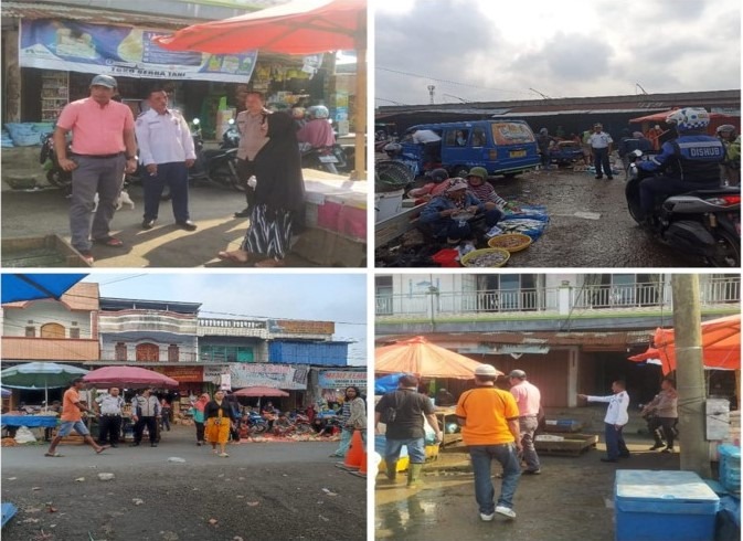 .Polsek Gading Cempaka Bersama Dishub Kota Bengkulu Lakukan Penertiban Pedagang Pasar Panorama 