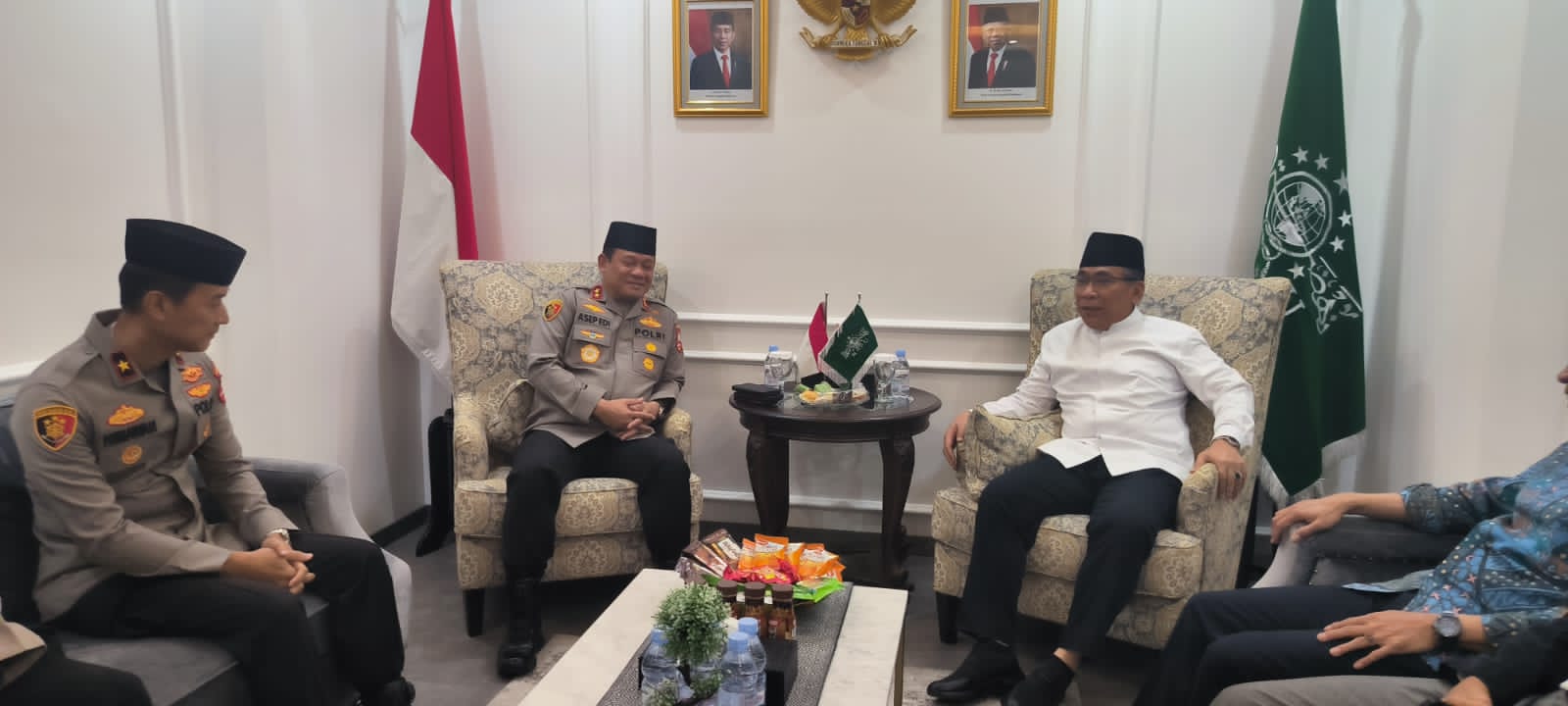 Dikunjungi Kaops NCS, Gus Yahya Nilai Polri Berhasil Jaga Ketentraman Jelang Pemilu 