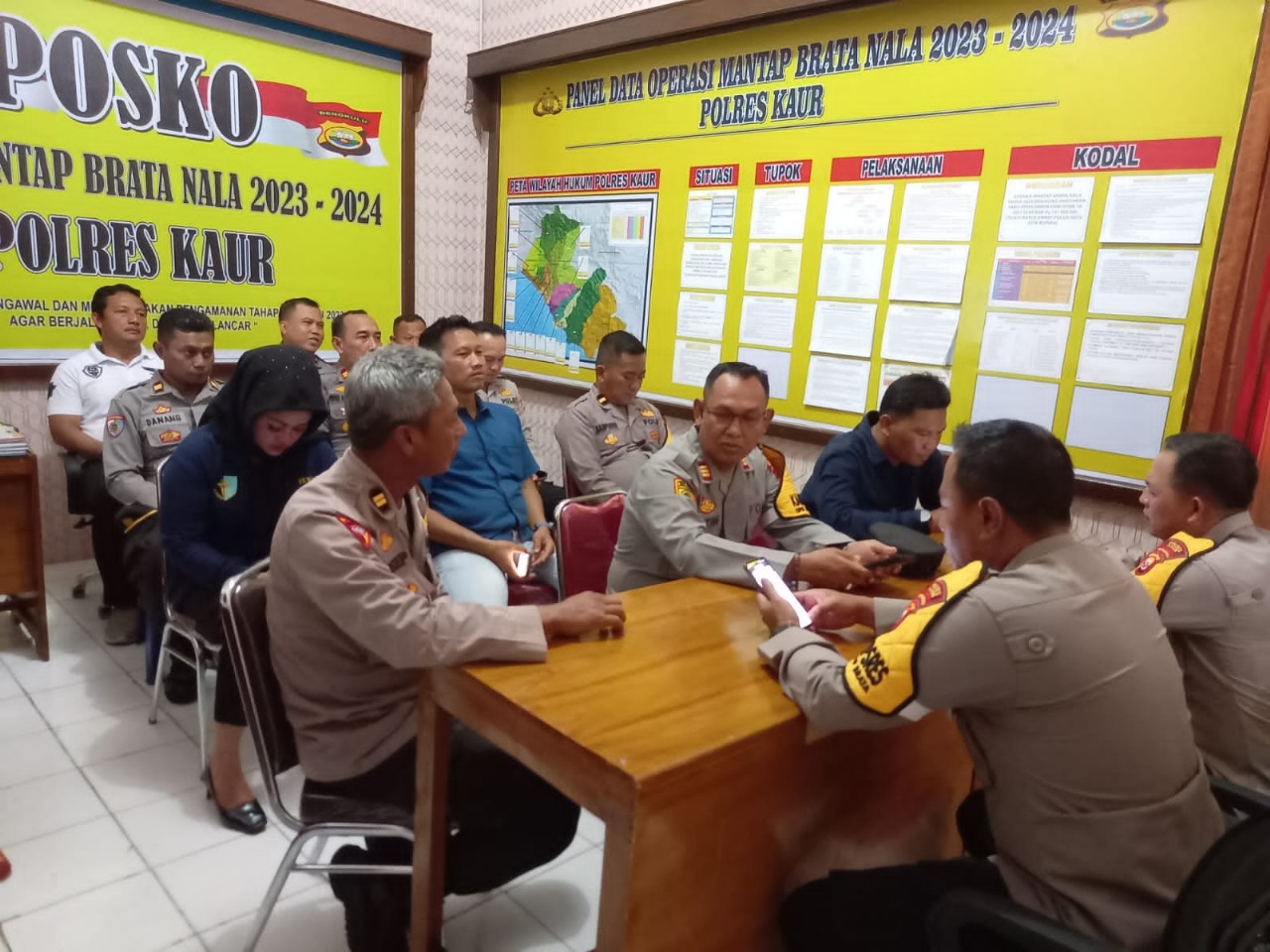 Karendalops Pimpin Anev Mingguan OMB Polres Kaur
