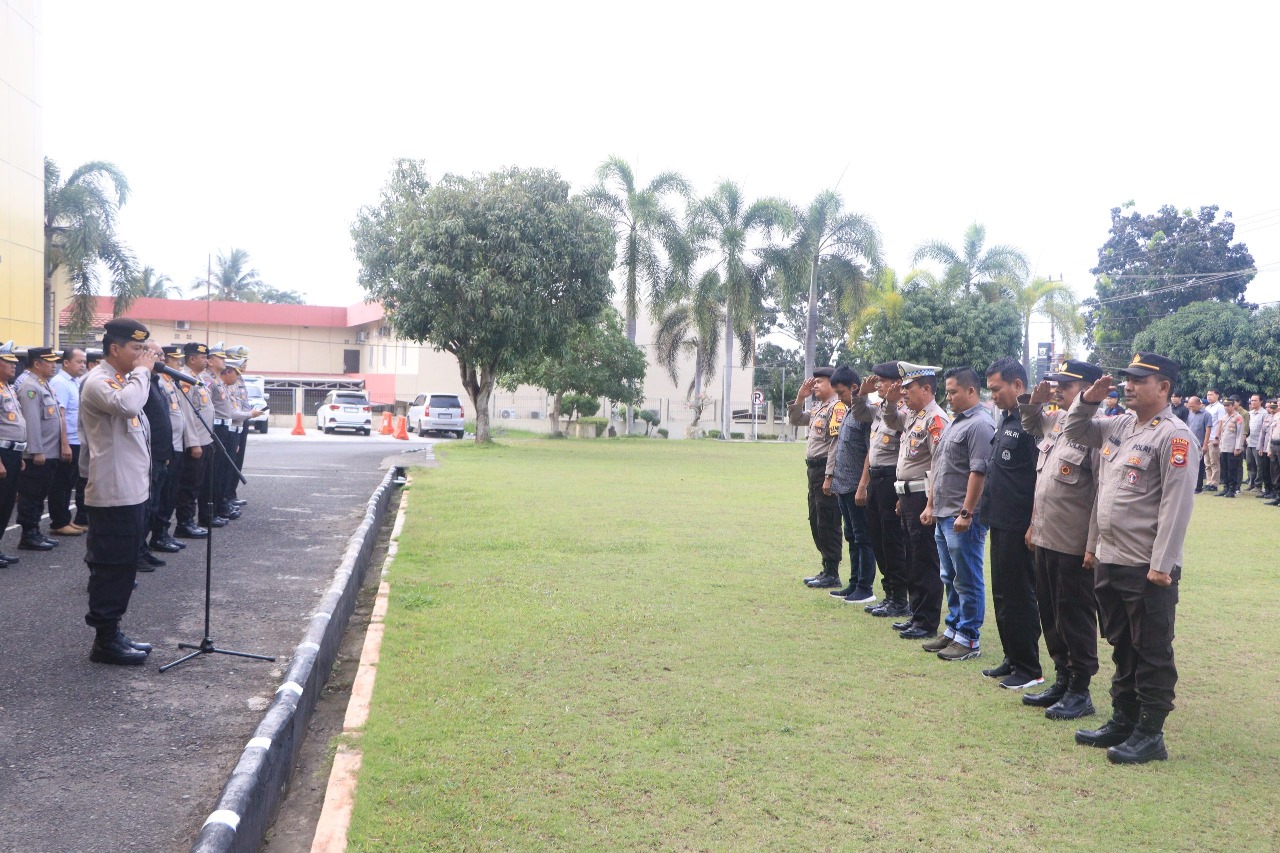 Wadirpamobvit Polda Bengkulu Pimpin Pelaksanaan Apel OMB