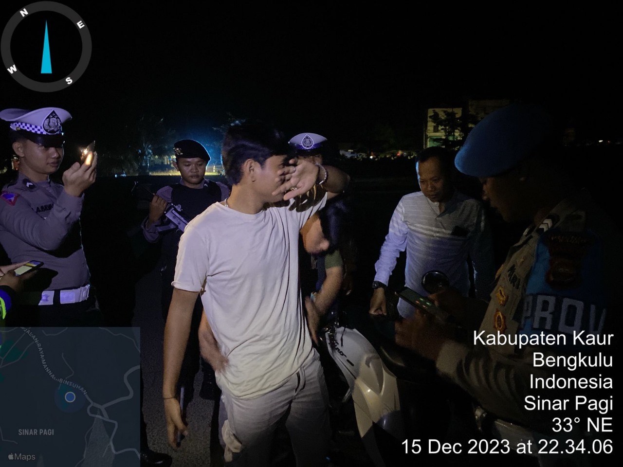 Tingkatkan Pengawasan, Polres Kaur Patroli KRYD  Malam Hari