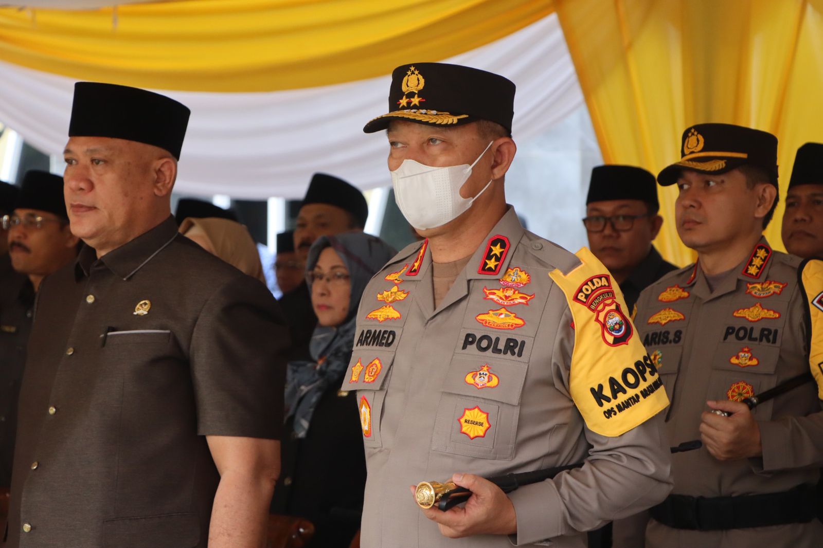 Kapolda Bengkulu Ikuti Upacara Hari Bela Negara Ke-75 di Kantor Gubernur