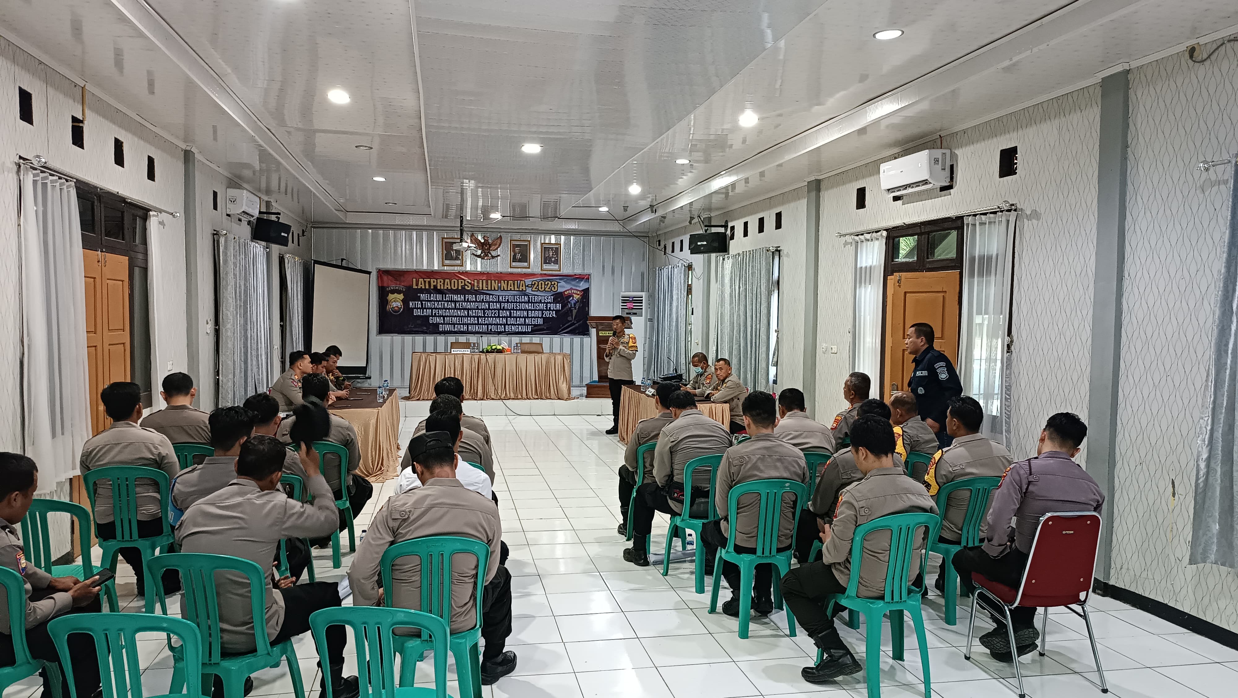 Jelang Pelaksanaan Ops Lilin Nala 2023, Polres Mukomuko Gelar Latpraops