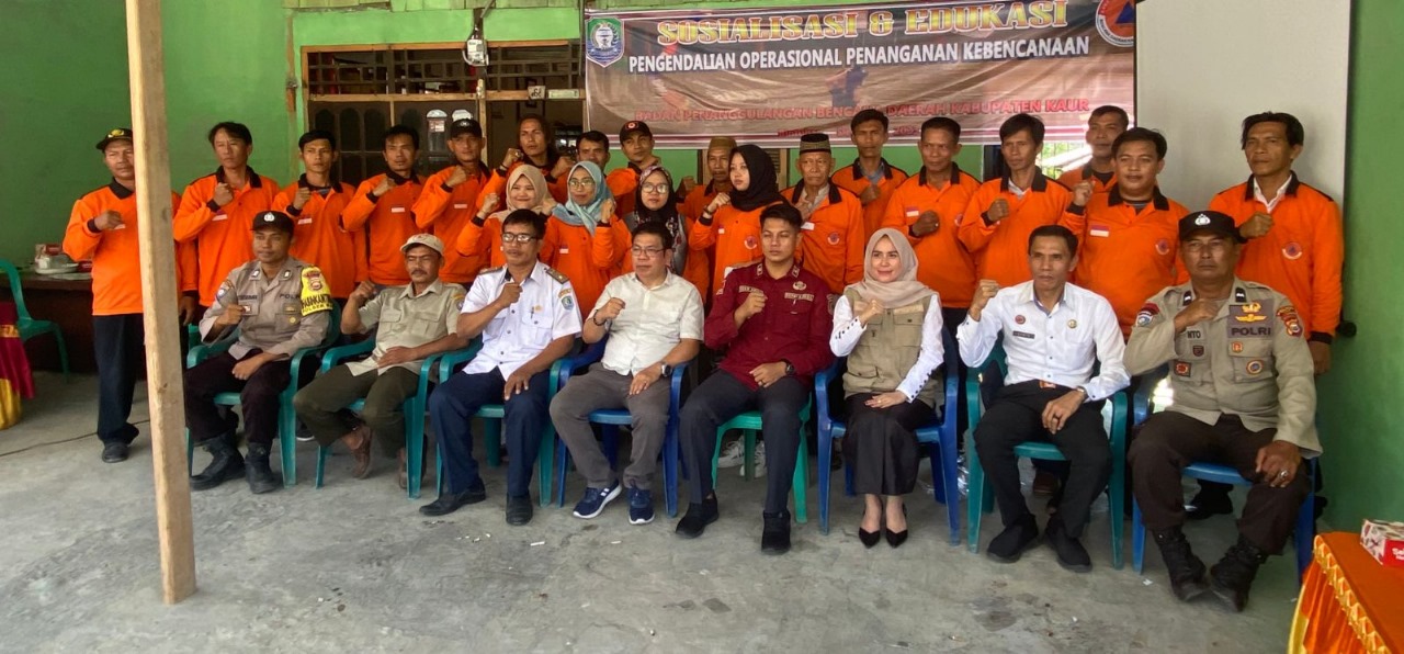 Bhabinkamtibmas Polsek Maje, Hadiri Undangan Sosialisasi dan Edukasi Pengendalian dan Penanganan Bencana  