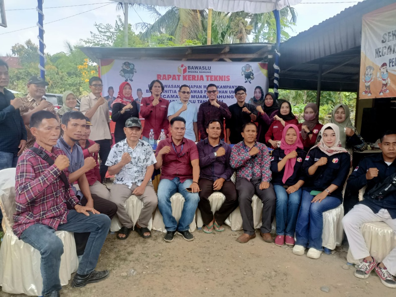 Kapolsek Muara Sahung Hadiri Rapat Kerja Teknis Pengawasan Tahapan Masa Kampanye Panitia Pengawasan Pemilu 2024