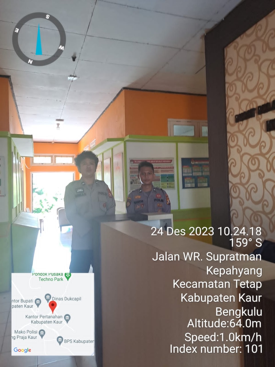 Antisipasi Gangguan Sitkamtibmas, Polres Kaur Patroli di Seputaran Kantor KPUD 