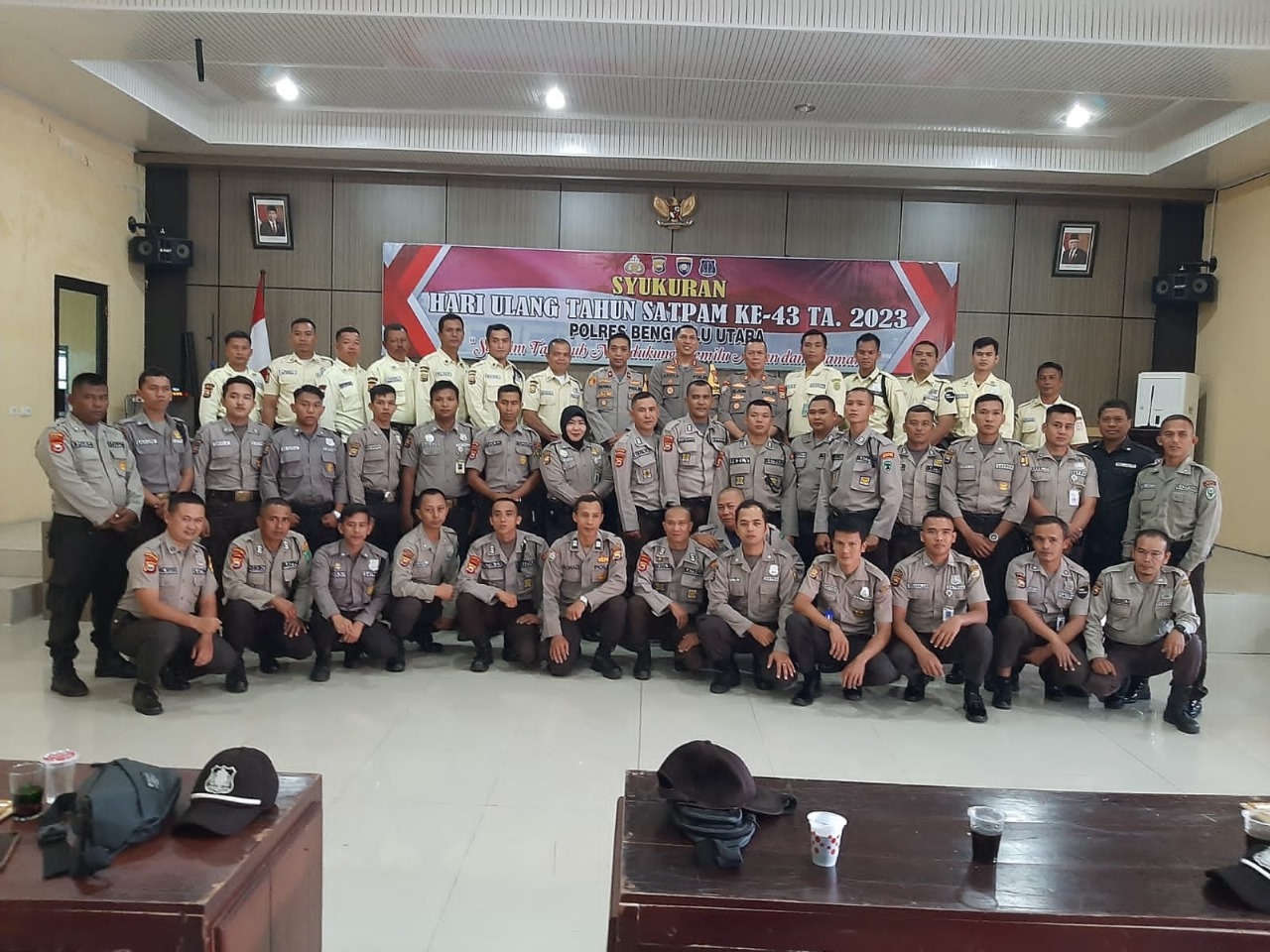 Kapolres Bengkulu Utara Pimpin Syukuran HUT Satpam Ke 43  