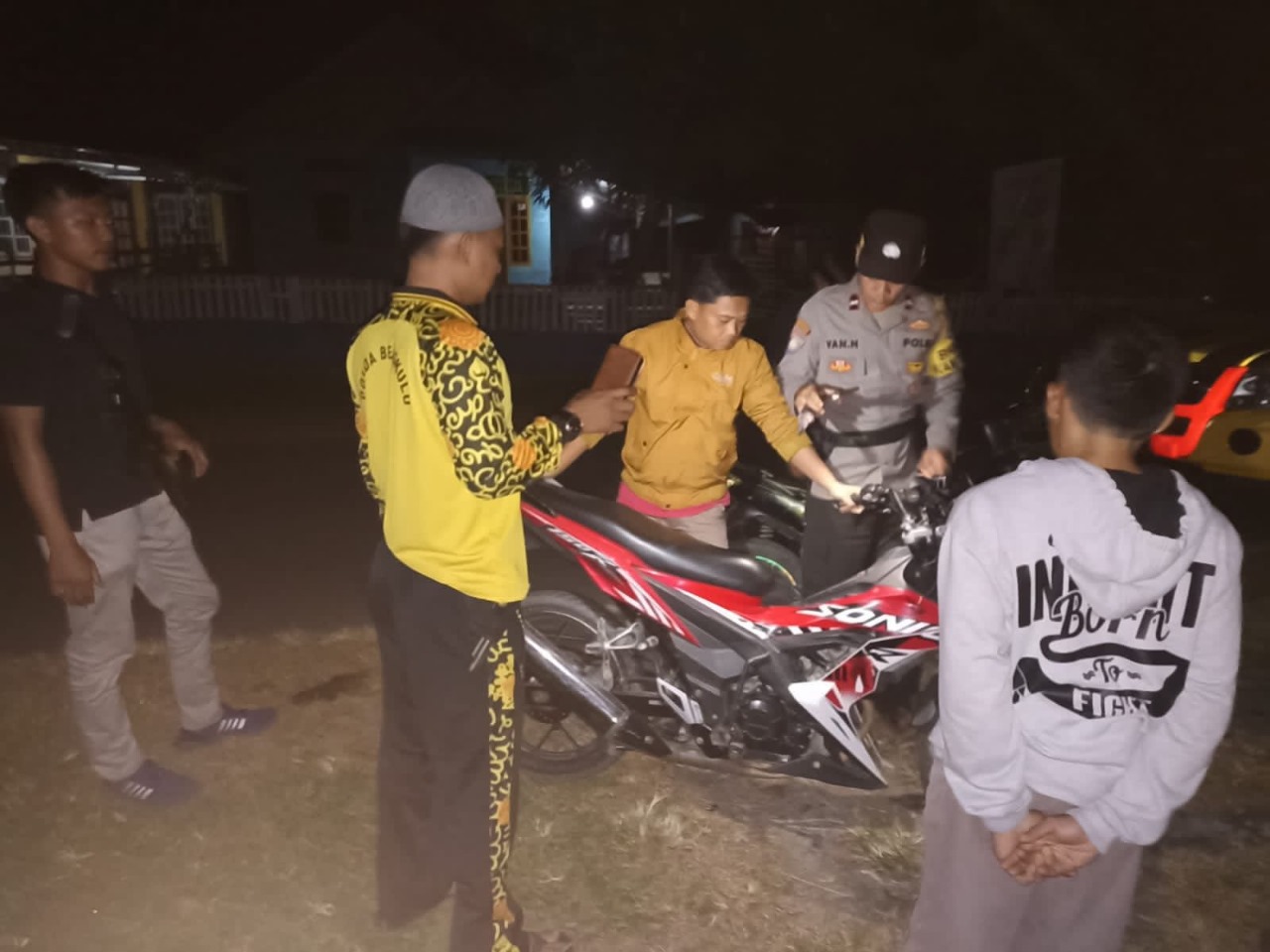 Patroli KRYD, Personel Polsek Kaur Utara Cek Ranmor dari Sajam dan Senpi 