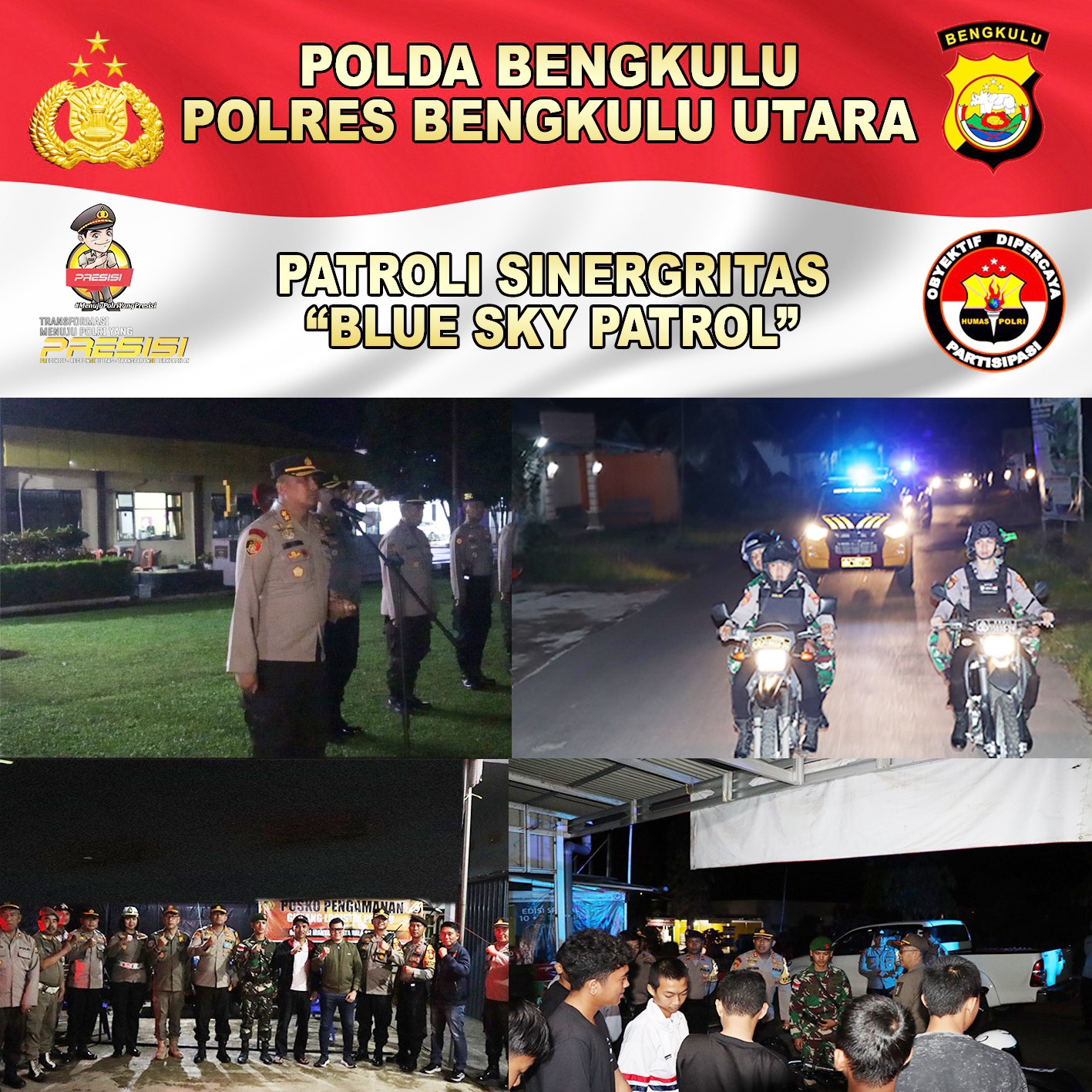 Sinergitas, Polres Bengkulu Utara Laksanakan "Blue Sky Patrol"