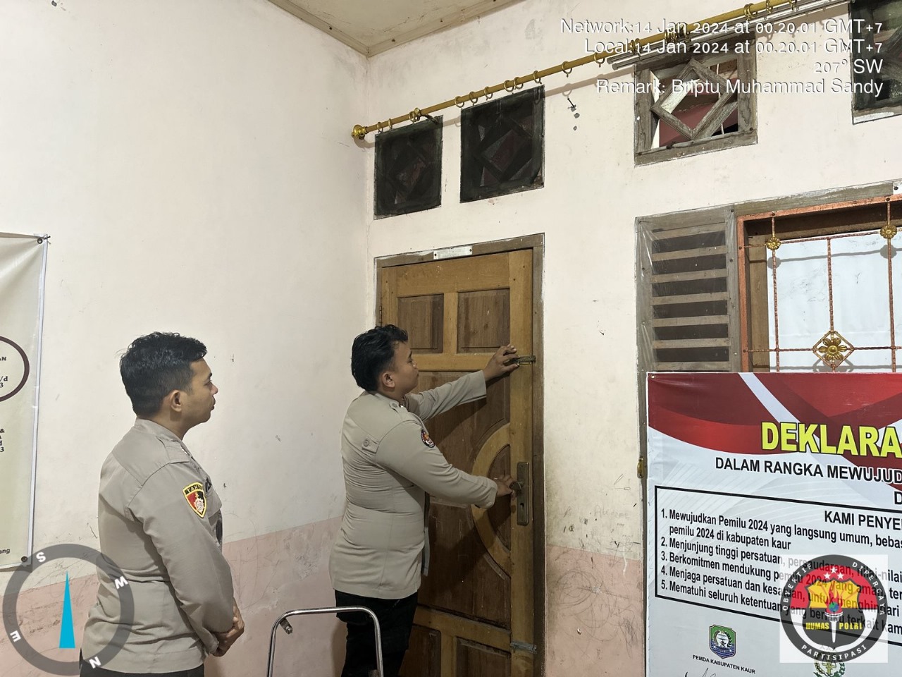 Patroli Berkala, Polres Kaur Lakukan Pengamanan Diseputaran Kantor Bawaslu 