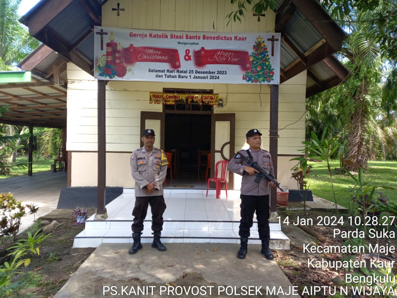 Polsek Maje Laksanakan Pengamanan Ibadag Mingguan di Gereja 