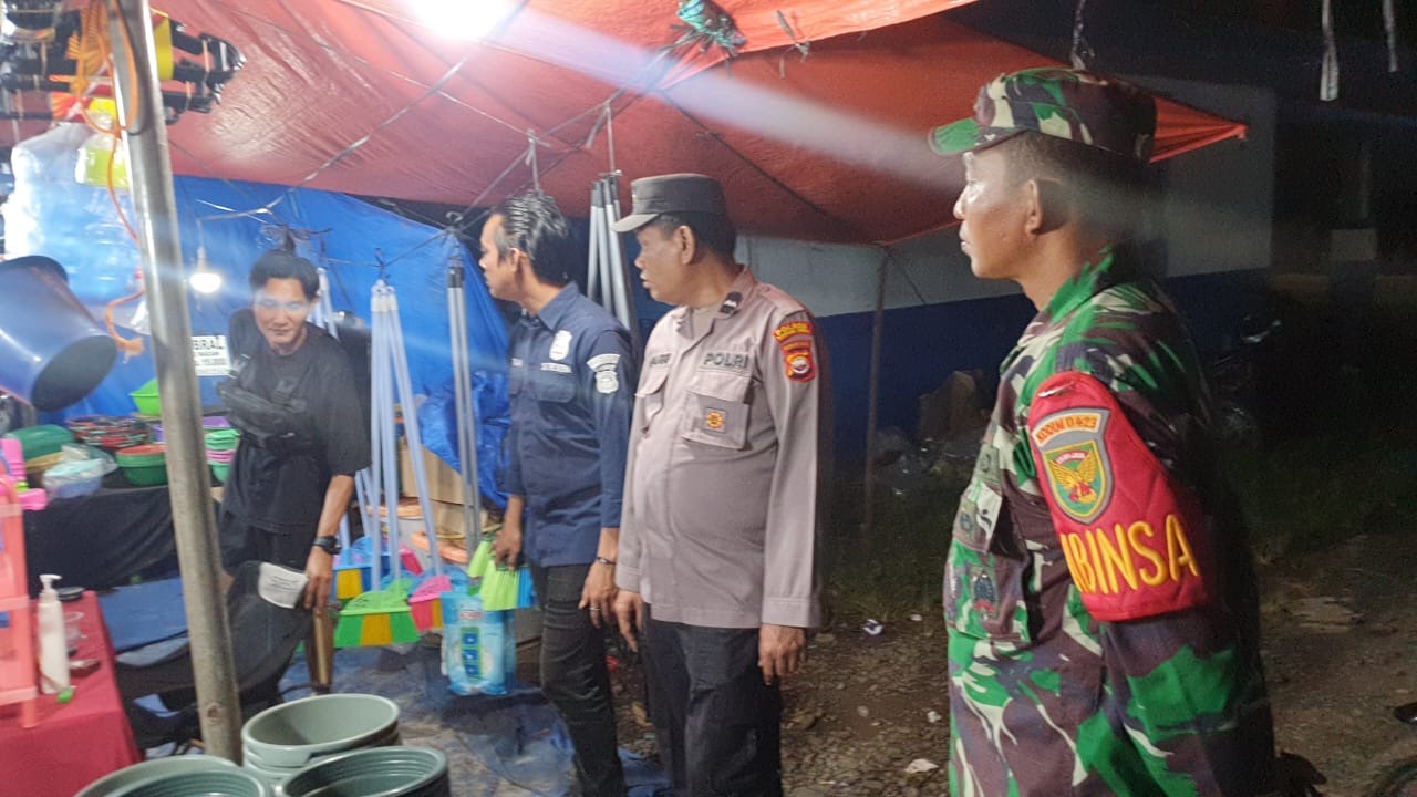 Sinergitas TNI-POLRI, Polsek Giri Mulya Bersama TNI Gelar Patroli dalam Rangka Cooling System Jelang Pemilu 2024