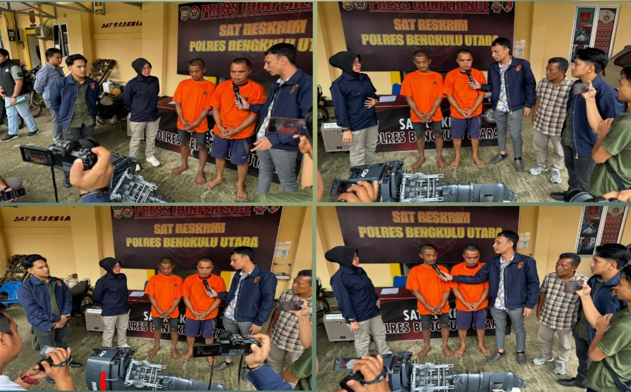 Dalam 1 Malam, 2 Orang Pelaku Pencurian Mesin Kapal Speeed Boat Berhasil Diringkus Satreskrim Polres BU 