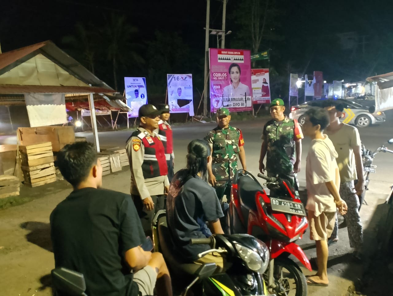 Sinergitas TNI-Polri, Polsek Lais dan Koramil Lais Laksanakan Patroli