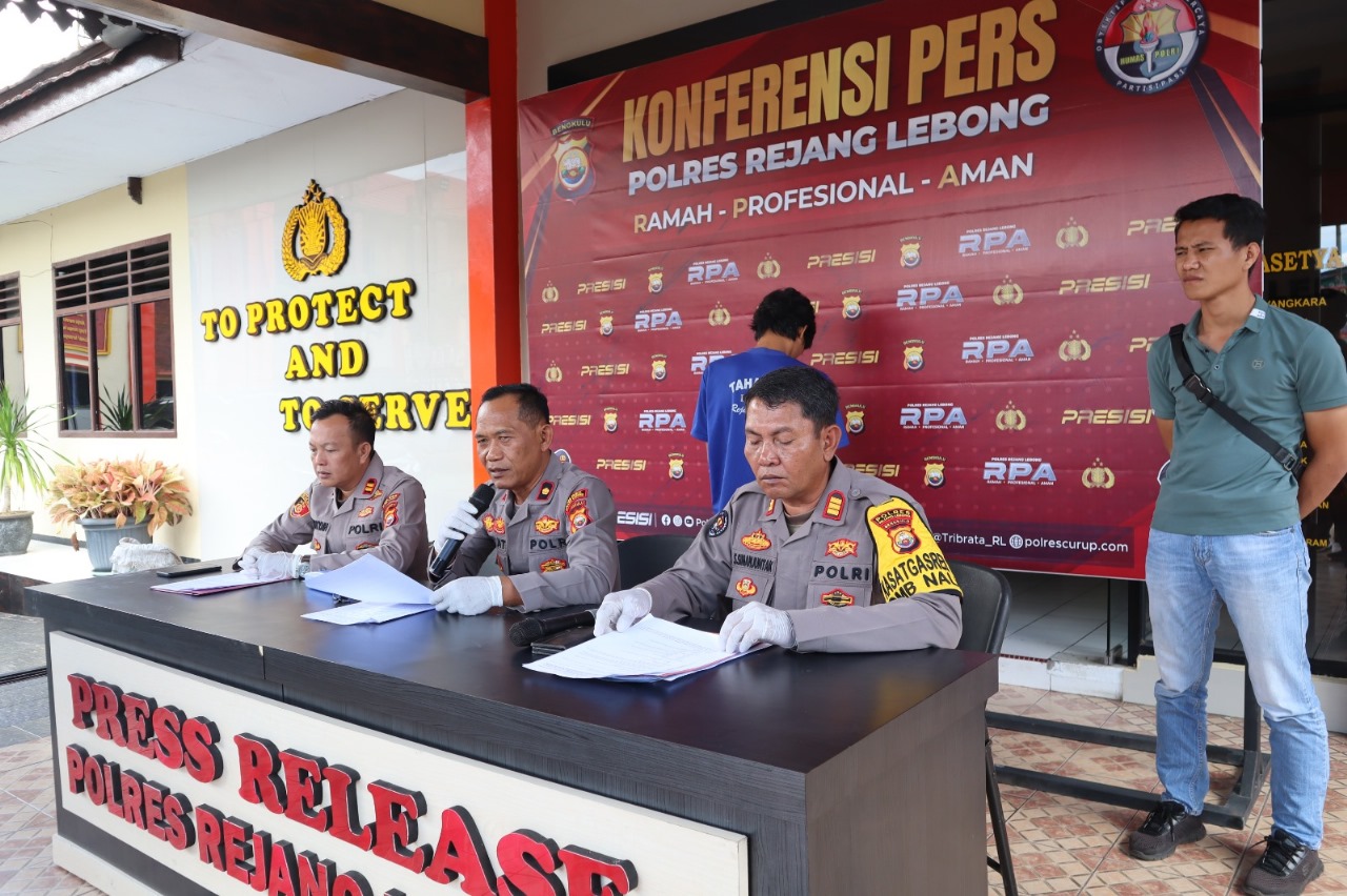 Polres Rejang Lebong Amankan 2 Remaja Terduga Pencurian Mesin Air  