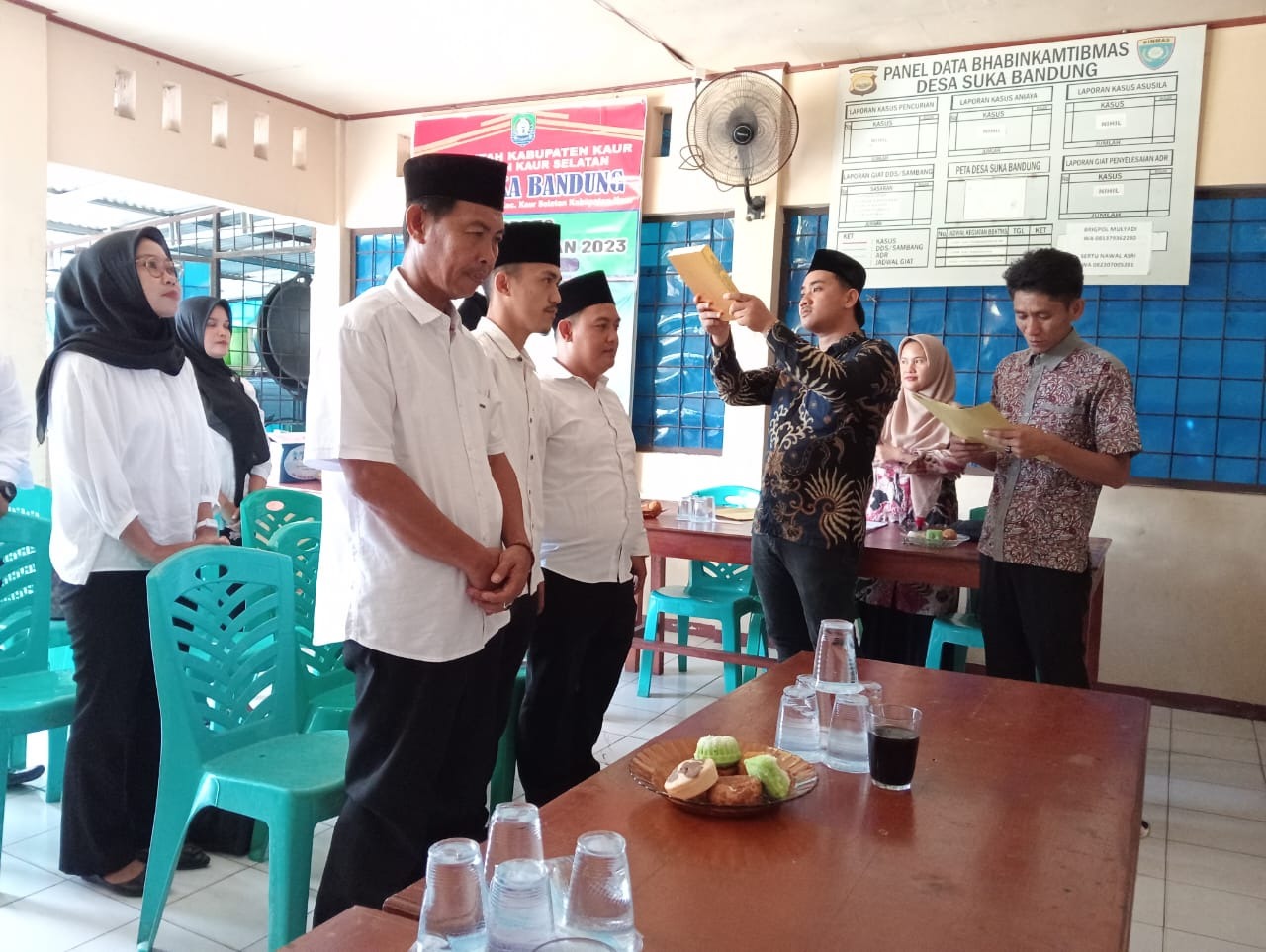 Pastikan Pelantikan KPPS Berjalan Lancar dan Aman, Polsek Kaur Selatan Laksanakan Monitoring 