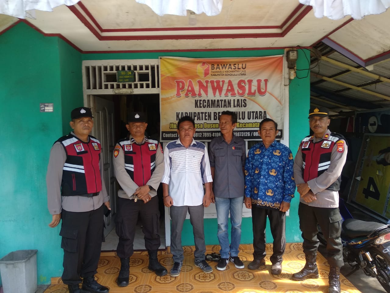 Patroli Ke Sekretariat Panwascam Lais, Polsek Lais Laksanakan Koordinasi