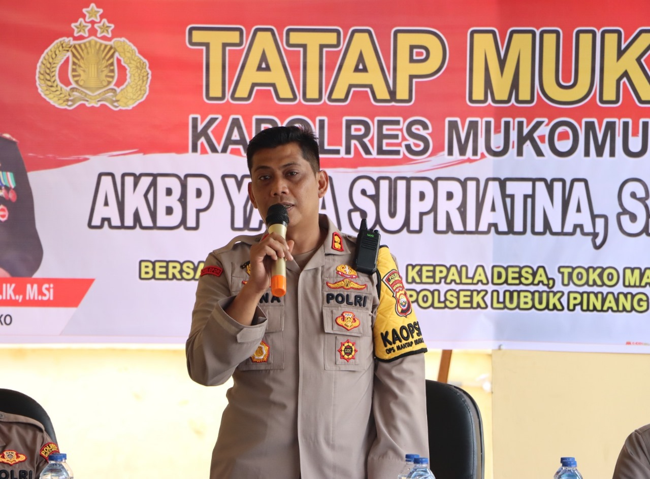 Tatap Muka bersama Masyarakat dan Personel Polsek Lubuk Pinang, Kapolres Mukomuko Sampaikan Ini 