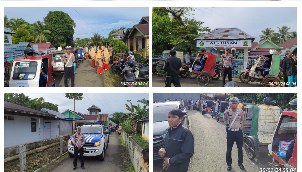 Kawal Anak Sekolah RA IT Al-Ihsan Wisata Keliling Kota Bersama Becak Motor Transportasi Khas
