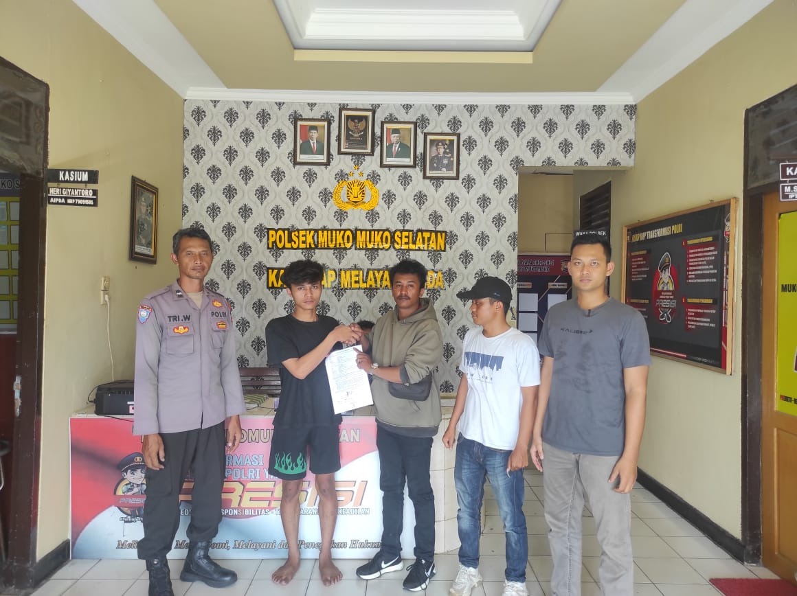 Lewat Restorative Justice, Polsek Mukomuko Selatan Pulangkan Pelaku Penggelapan Motor